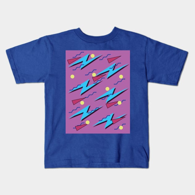 Fun 90's Pattern Kids T-Shirt by slice_of_pizzo